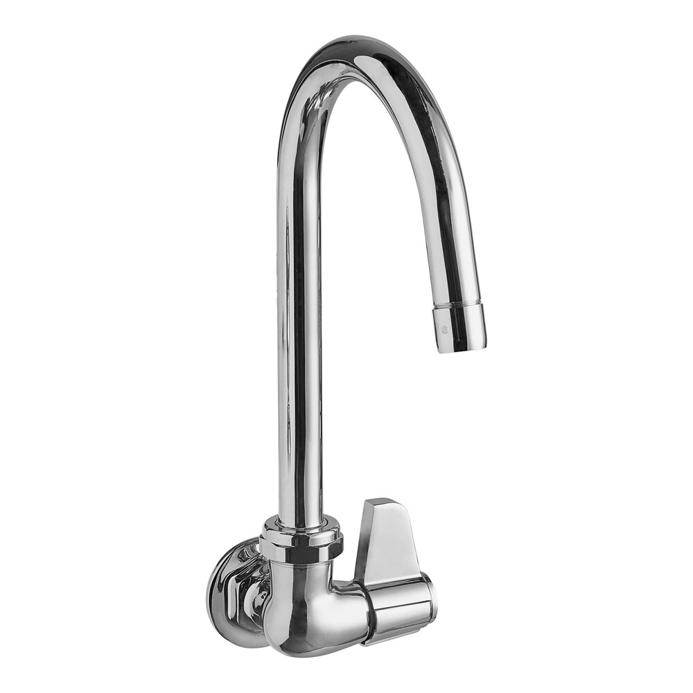 Equip by T&S 5F-1WLB05C Wall Mounted Faucet with 5 13/16" Gooseneck Spout, Single Inlet, Laminar Flow Device, and Lever Handle