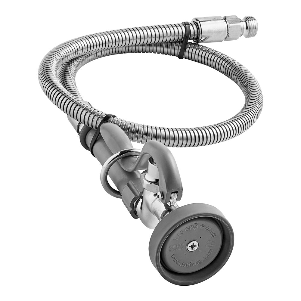 T&S B-0100 1.15 GPM Pre-Rinse Spray Valve with Flexible Stainless Steel Hose