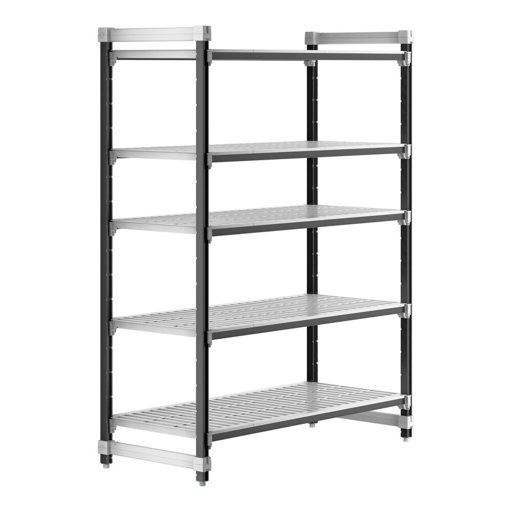 Cambro EXU245472V5480 Camshelving® Elements XTRA 5-Shelf Vented Starter Unit - 24'' x 54'' x 72''