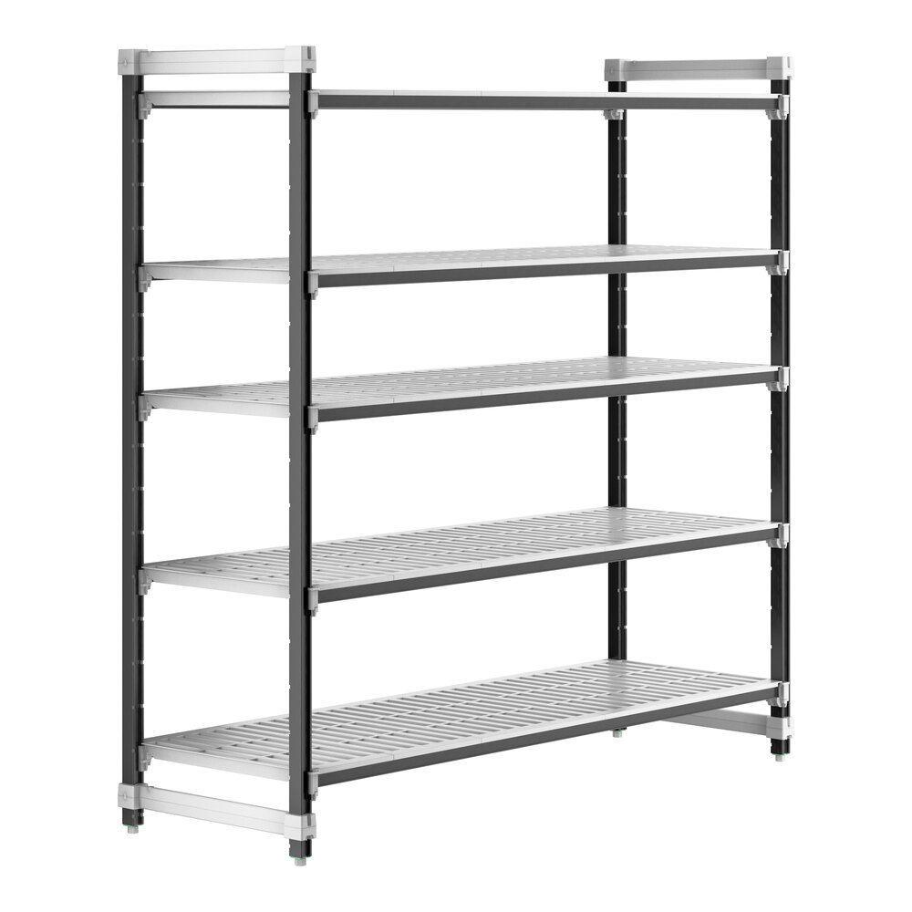 Cambro EXU247272V5480 Camshelving® Elements XTRA 5-Shelf Vented Starter Unit - 24'' x 72'' x 72''