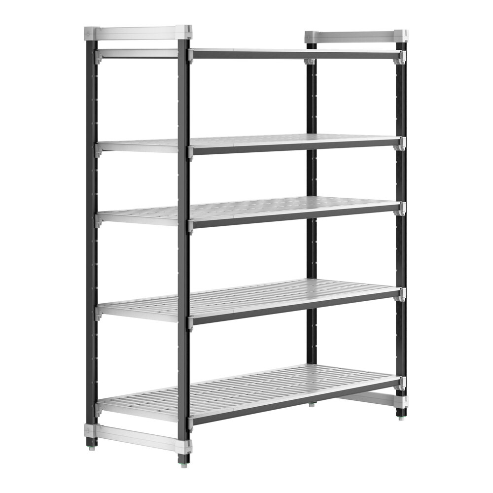 Cambro EXU246072V5480 Camshelving® Elements XTRA 5-Shelf Vented Starter Unit - 24'' x 60'' x 72''
