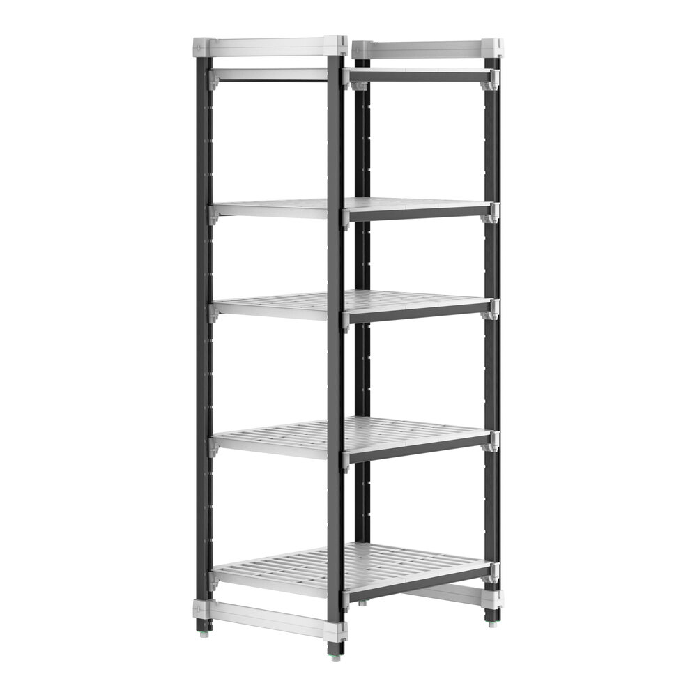 Cambro EXU243072V5480 Camshelving® Elements XTRA 5-Shelf Vented Starter Unit - 24'' x 30'' x 72''