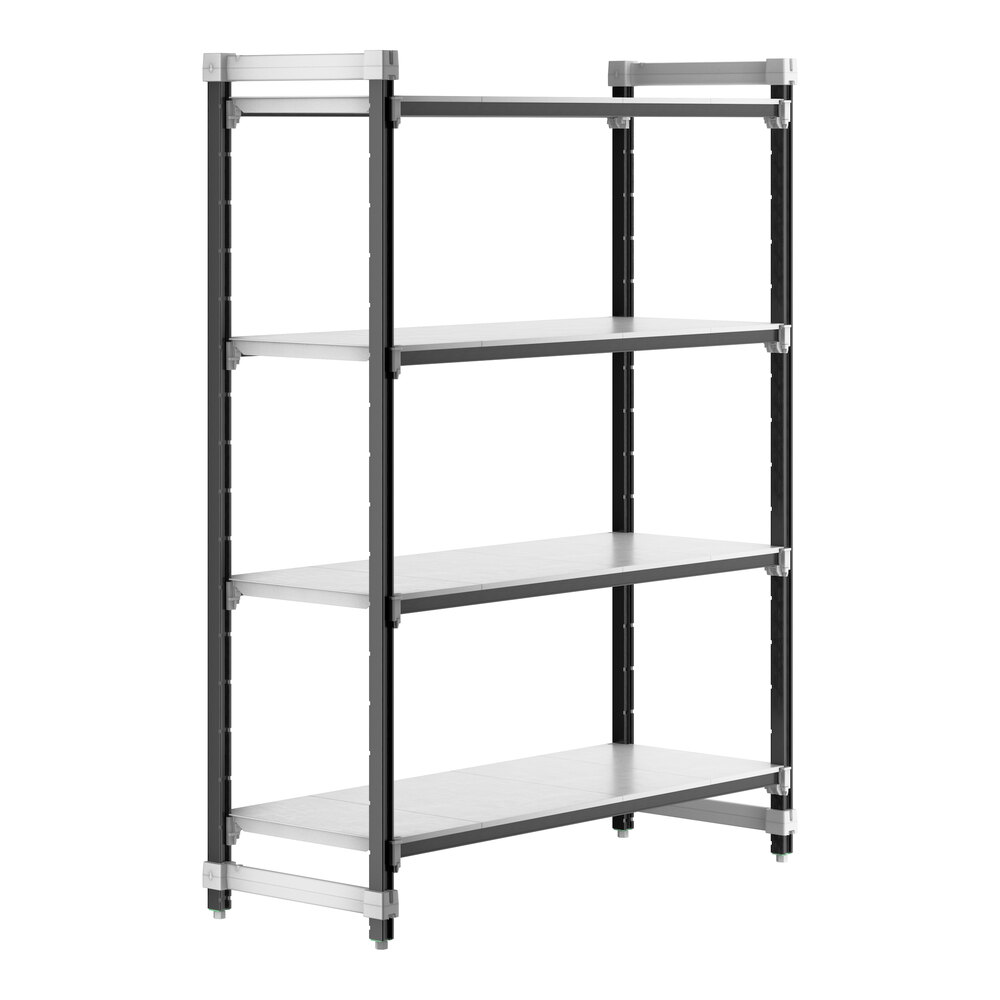Cambro EXU215472S4480 Camshelving® Elements XTRA 4-Shelf Solid Starter Unit - 21'' x 54'' x 72''