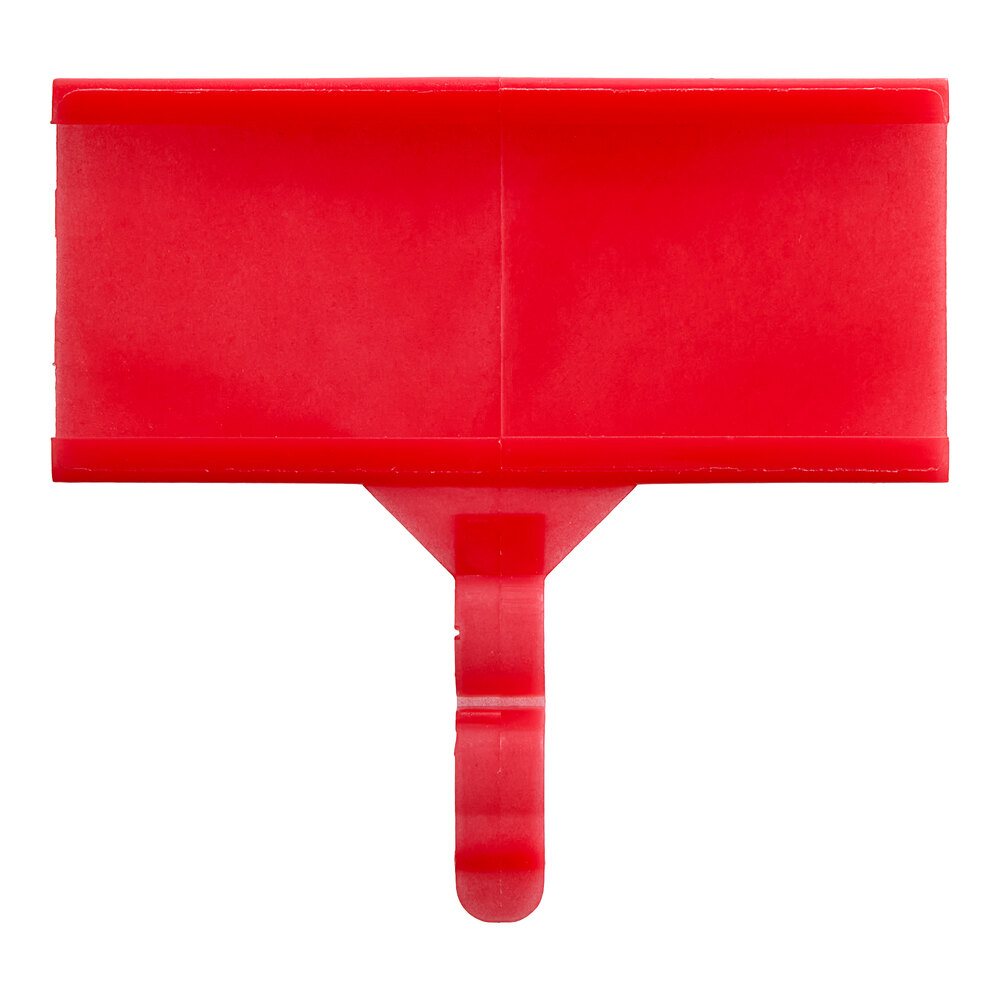 Metro QB03LHRD qwikSIGHT 3" x 1 1/4" Red Label Holder - 50/Pack