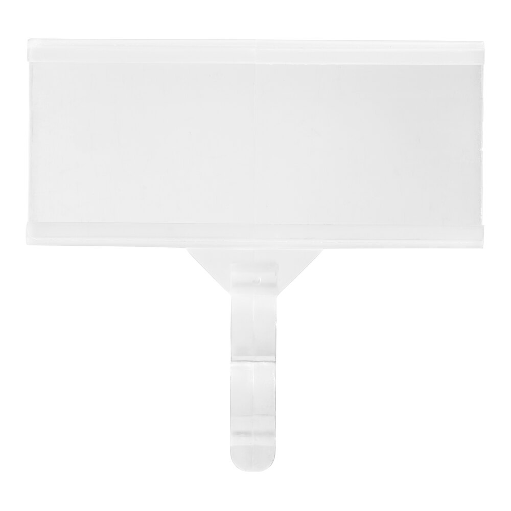 Metro QB03LHCL qwikSIGHT 3" x 1 1/4" Clear Label Holder - 50/Pack