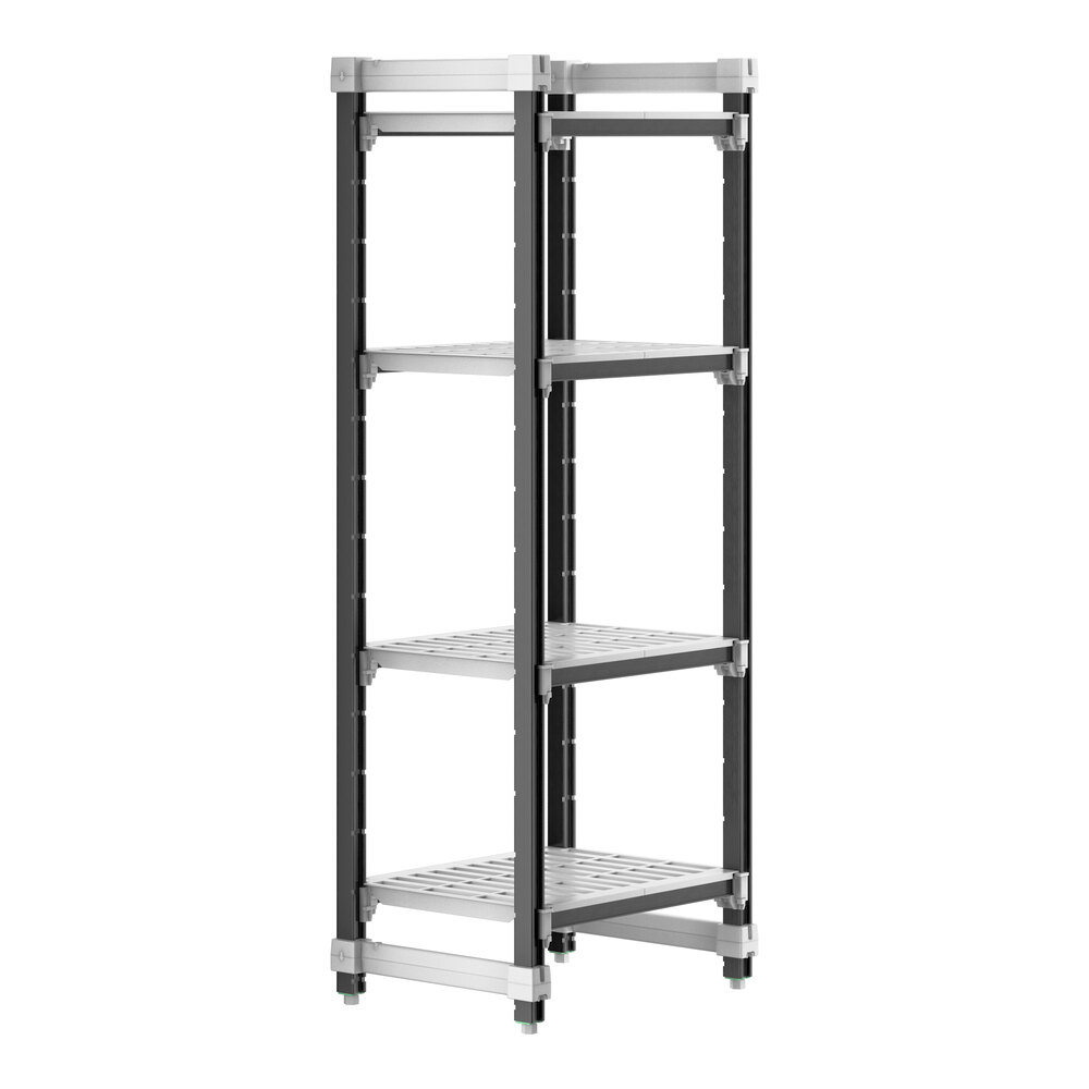 Cambro EXU182464V4480 Camshelving® Elements XTRA 4-Shelf Vented Starter Unit - 18'' x 24'' x 64''