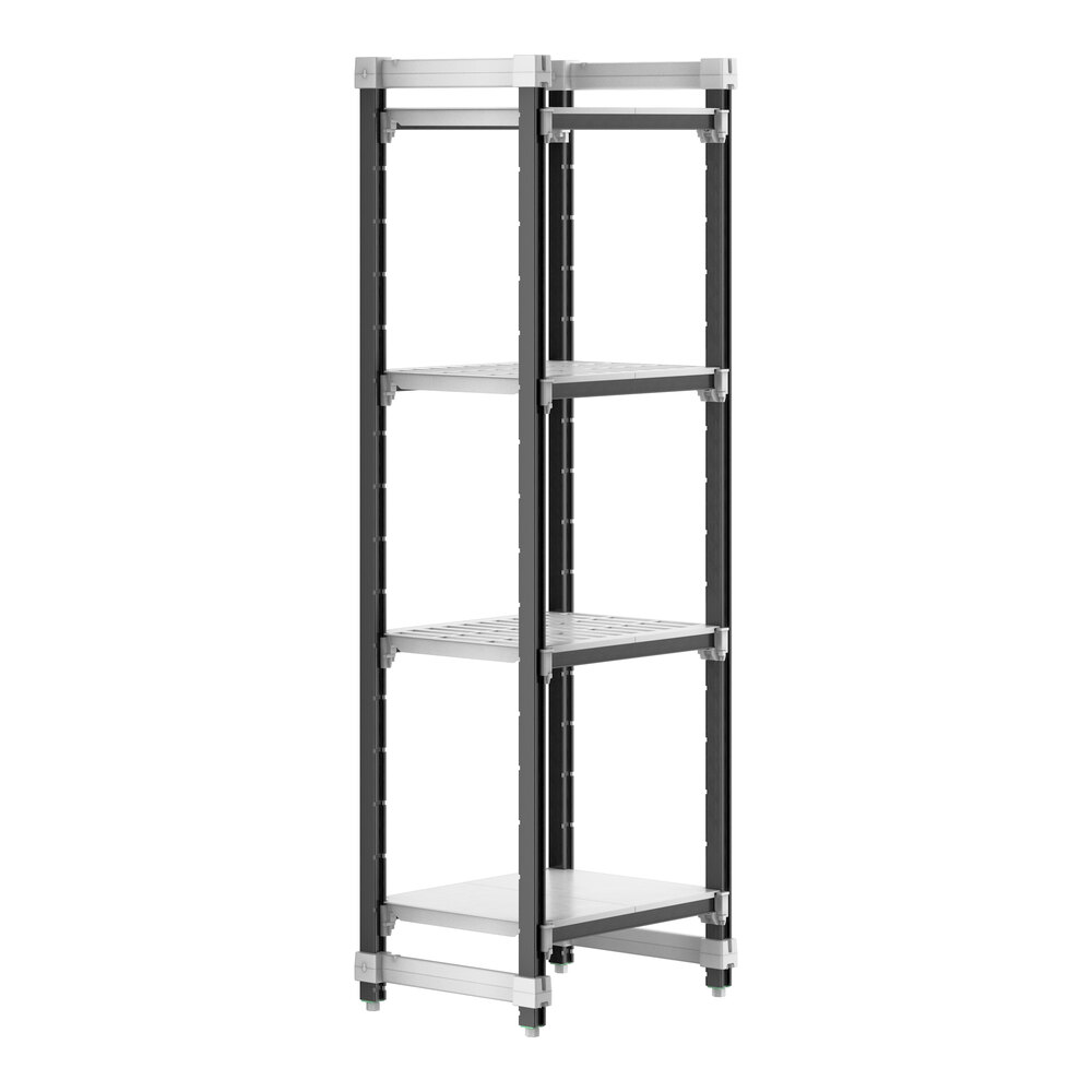 Cambro EXU182472VS4480 Camshelving® Elements XTRA 4-Shelf Combo Starter Unit - 18'' x 24'' x 72''