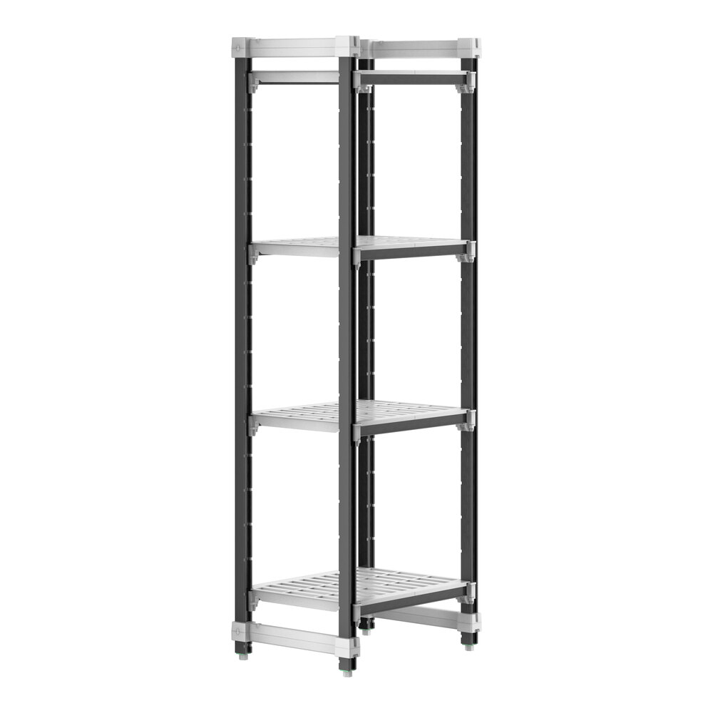 Cambro EXU182472V4480 Camshelving® Elements XTRA 4-Shelf Vented Starter Unit - 18'' x 24'' x 72''