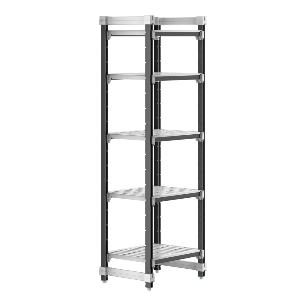 Cambro EXU182472V5480 Camshelving® Elements XTRA 5-Shelf Vented Starter Unit - 18'' x 24'' x 72''