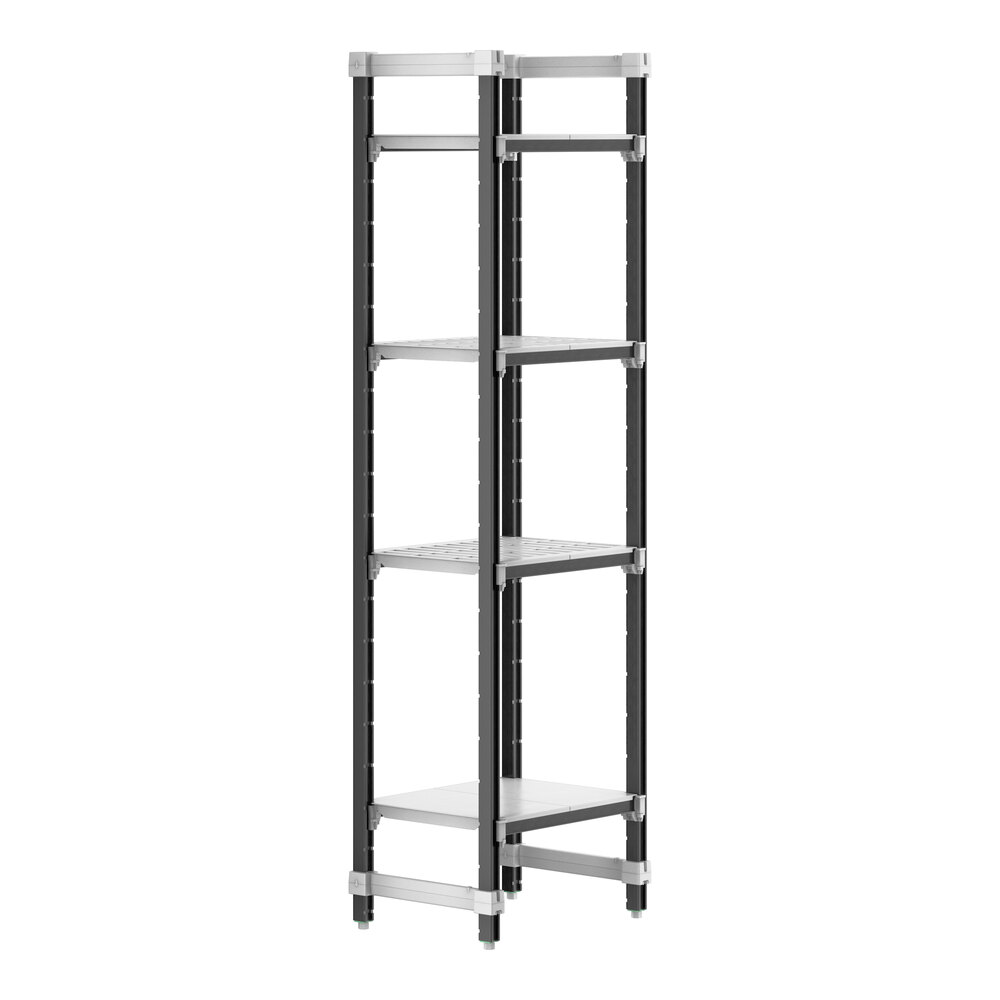 Cambro EXU182484VS4480 Camshelving® Elements XTRA 4-Shelf Combo Starter Unit - 18'' x 24'' x 84''