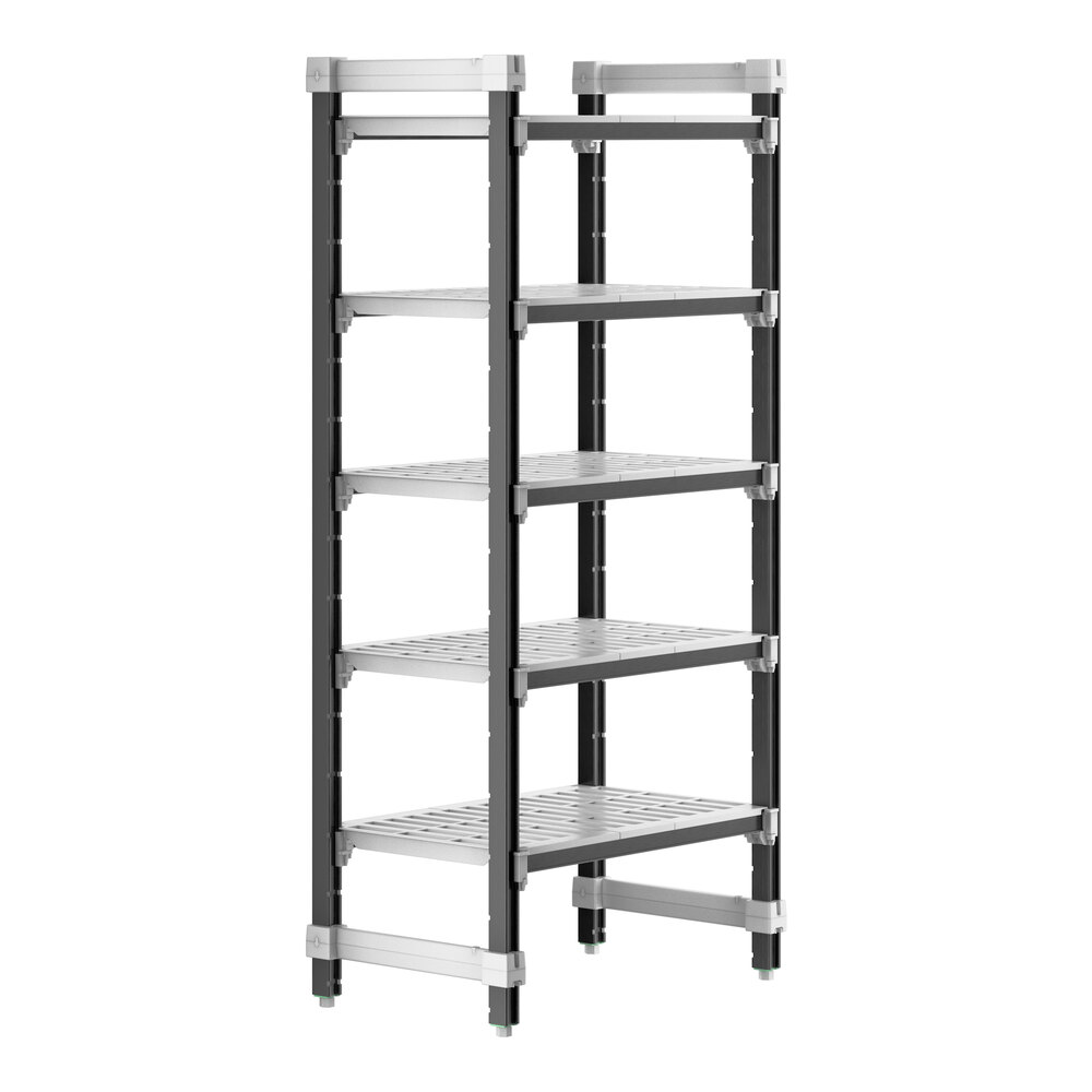 Cambro EXU183064V5480 Camshelving® Elements XTRA 5-Shelf Vented Starter Unit - 18'' x 30'' x 64''