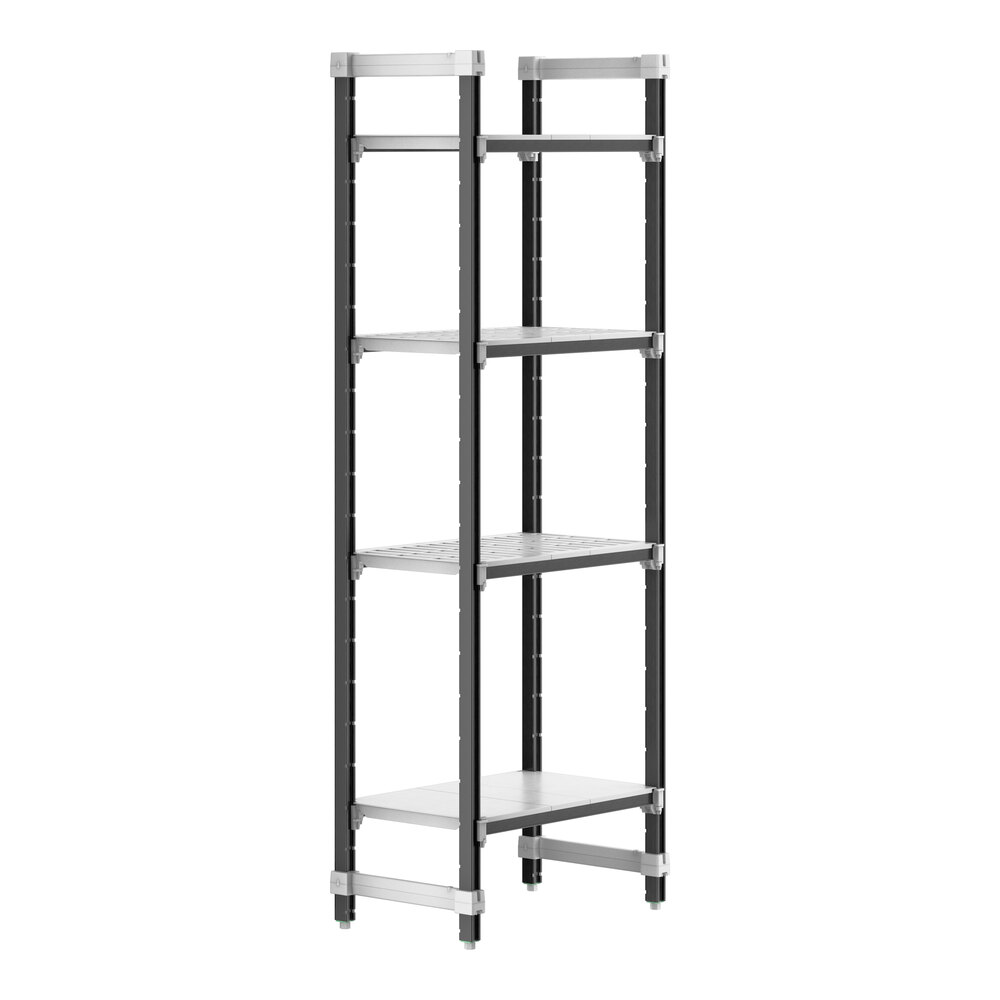Cambro EXU183084VS4480 Camshelving® Elements XTRA 4-Shelf Combo Starter Unit - 18'' x 30'' x 84''