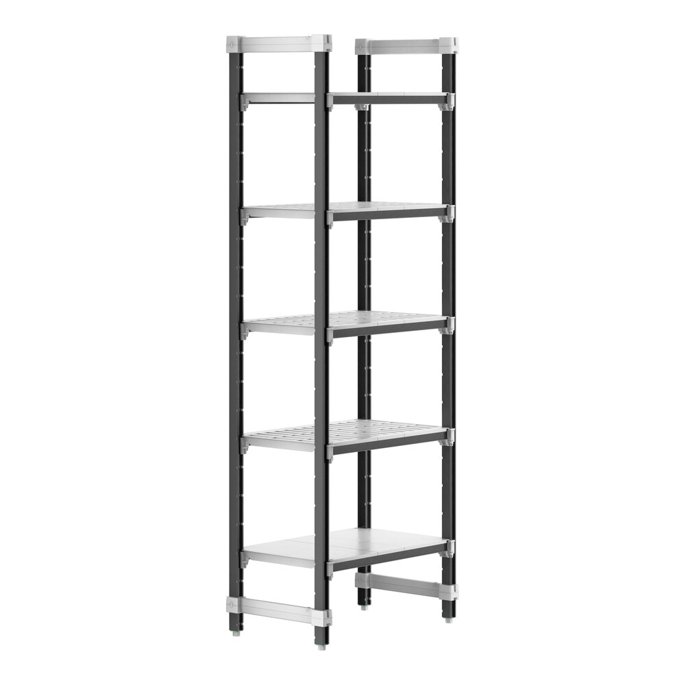 Cambro EXU183084VS5480 Camshelving® Elements XTRA 5-Shelf Combo Starter Unit - 18'' x 30'' x 84''