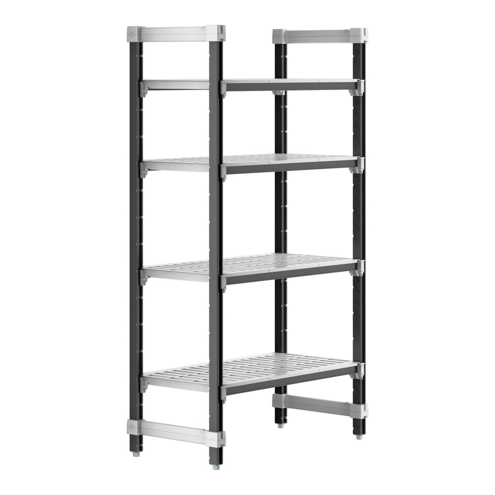 Cambro EXU183664V4480 Camshelving® Elements XTRA 4-Shelf Vented Starter Unit - 18'' x 36'' x 64''