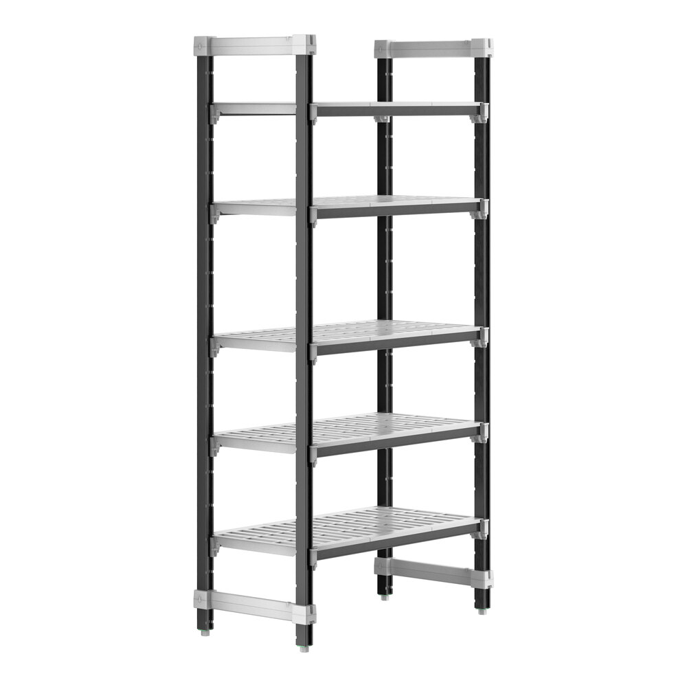 Cambro EXU183672V5480 Camshelving® Elements XTRA 5-Shelf Vented Starter Unit - 18'' x 36'' x 72''