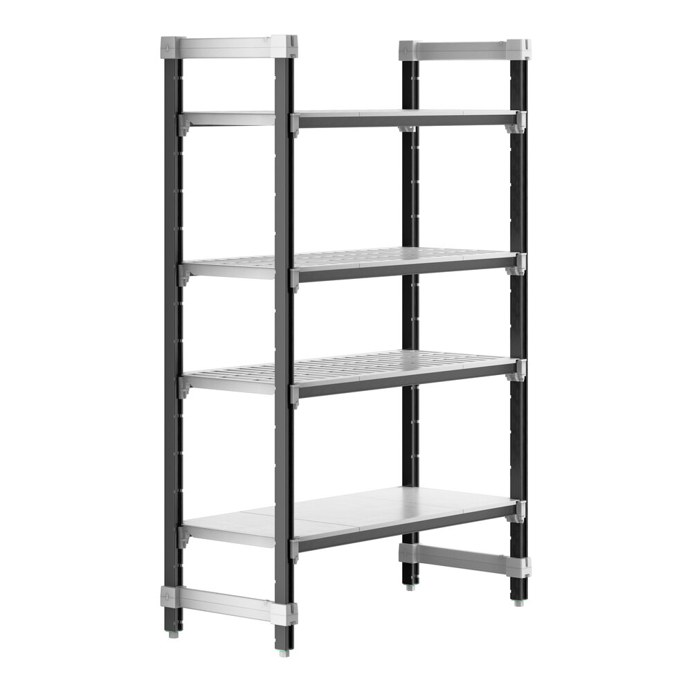 Cambro EXU184264VS4480 Camshelving® Elements XTRA 4-Shelf Combo Starter Unit - 18'' x 42'' x 64''