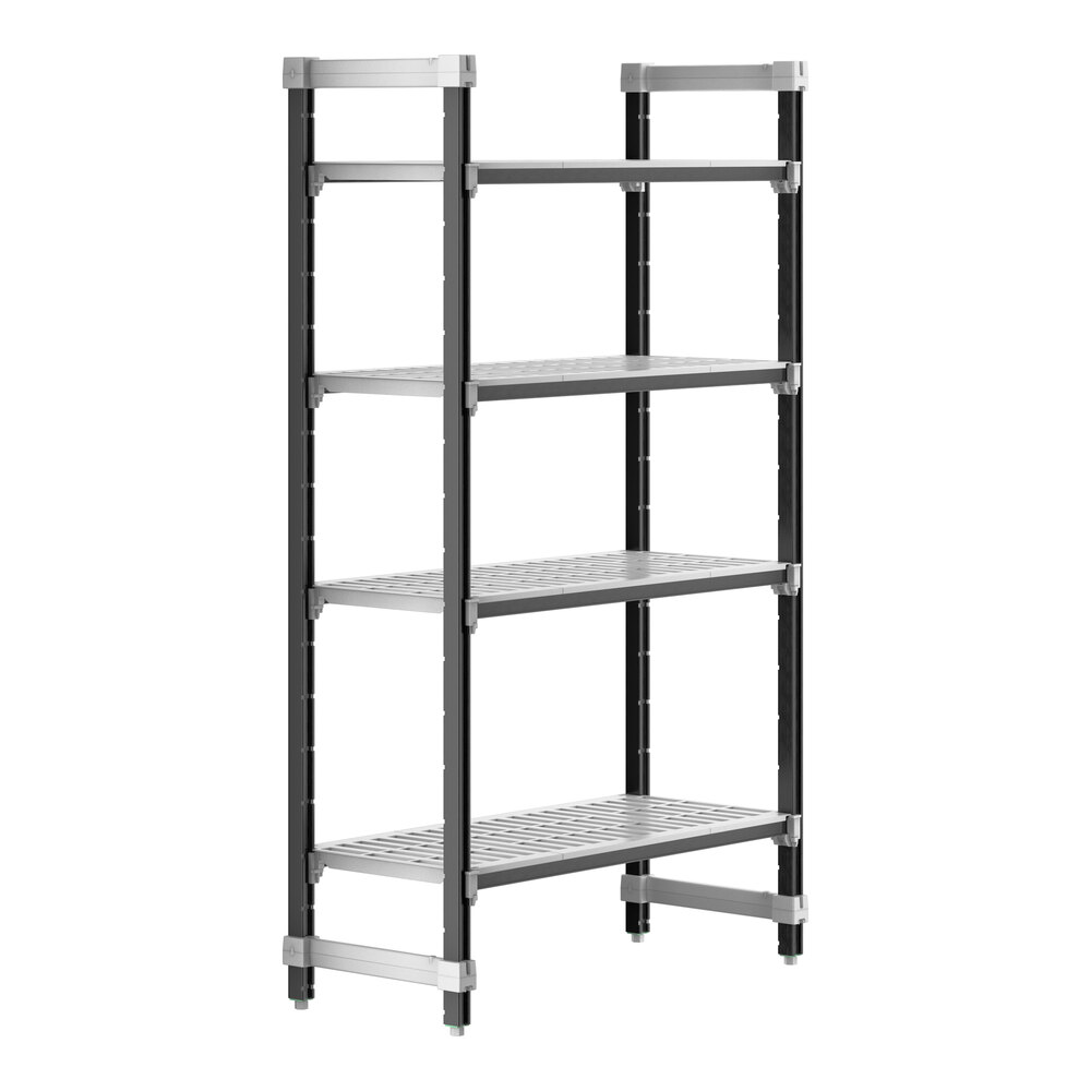 Cambro EXU184272V4480 Camshelving® Elements XTRA 4-Shelf Vented Starter Unit - 18'' x 42'' x 72''