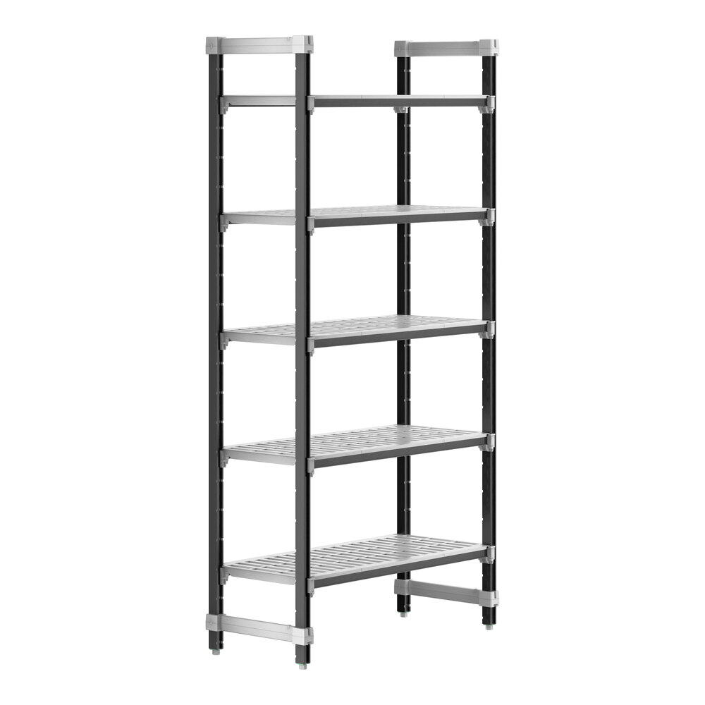 Cambro EXU184284V5480 Camshelving® Elements XTRA 5-Shelf Vented Starter Unit - 18'' x 42'' x 84''