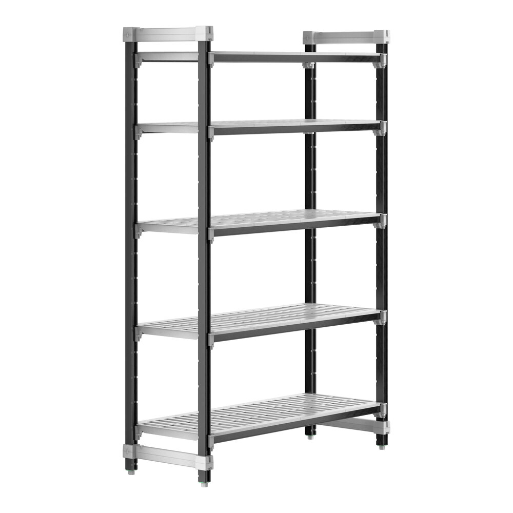 Cambro EXU184872V5480 Camshelving® Elements XTRA 5-Shelf Vented Starter Unit - 18'' x 48'' x 72''