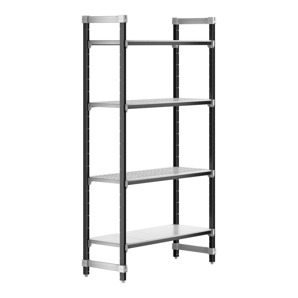 Cambro EXU184884VS4480 Camshelving® Elements XTRA 4-Shelf Combo Starter Unit - 18'' x 48'' x 84''