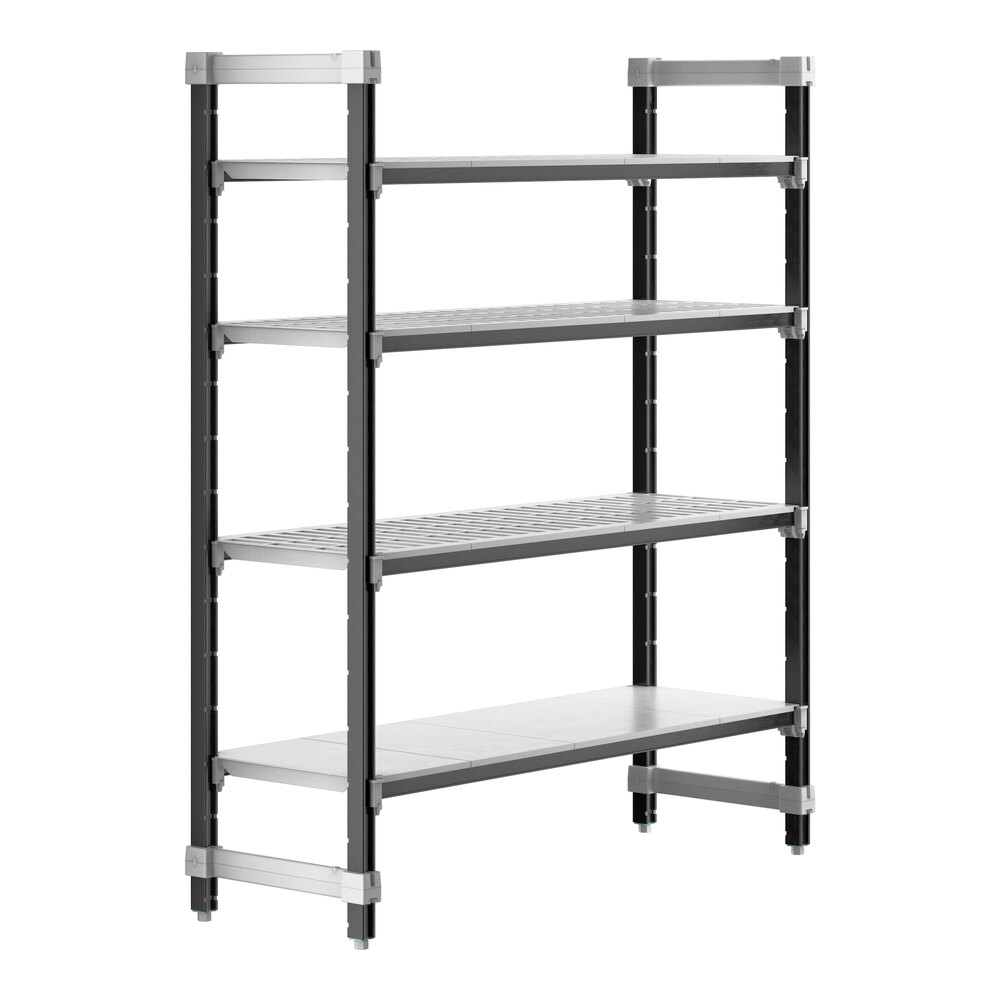 Cambro EXU185464VS4480 Camshelving® Elements XTRA 4-Shelf Combo Starter Unit - 18'' x 54'' x 64''