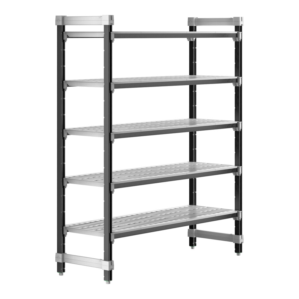 Cambro EXU185464V5480 Camshelving® Elements XTRA 5-Shelf Vented Starter Unit - 18'' x 54'' x 64''