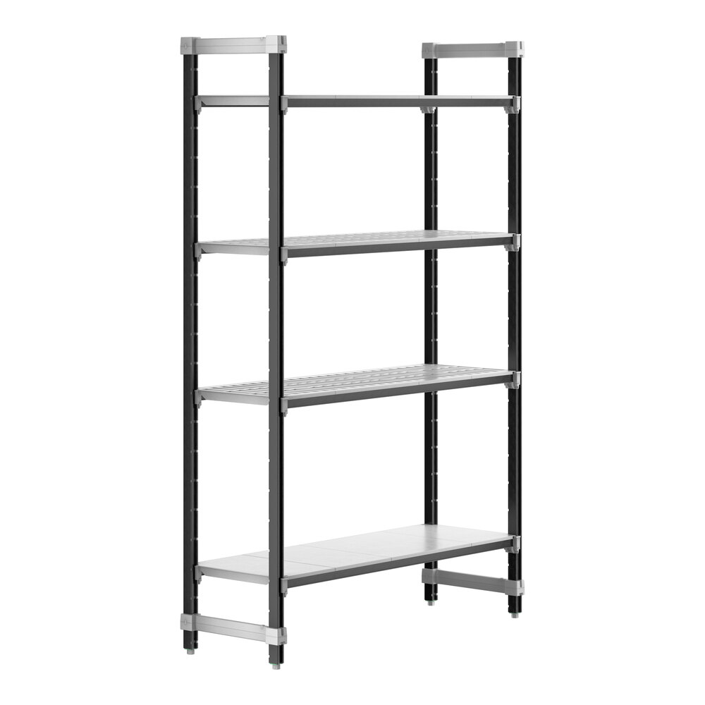 Cambro EXU185484VS4480 Camshelving® Elements XTRA 4-Shelf Combo Starter Unit - 18'' x 54'' x 84''