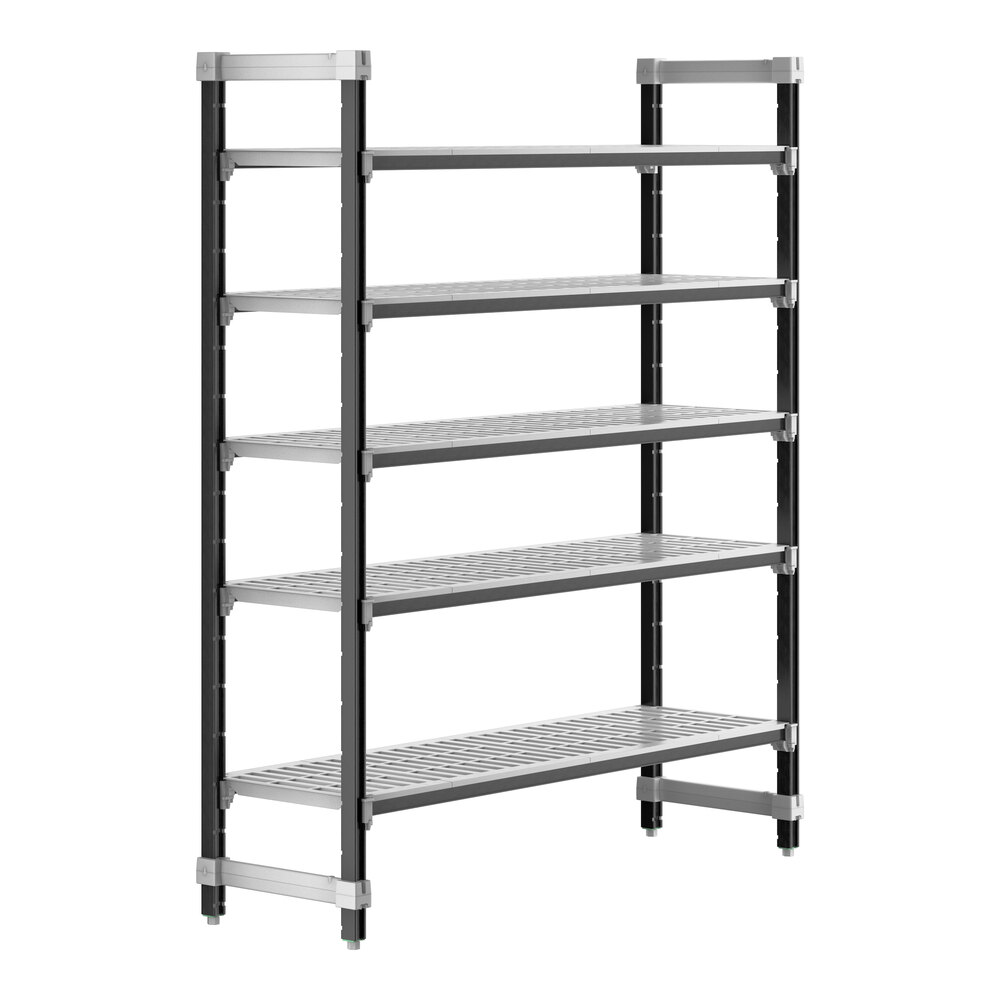Cambro EXU186072V5480 Camshelving® Elements XTRA 5-Shelf Vented Starter Unit - 18'' x 60'' x 72''