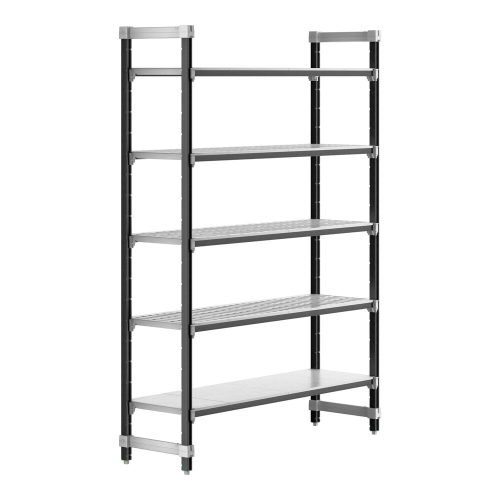 Cambro EXU186084VS5480 Camshelving® Elements XTRA 5-Shelf Combo Starter Unit - 18'' x 60'' x 84''
