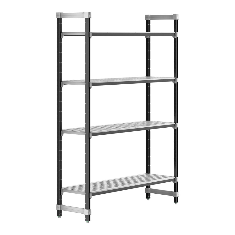 Cambro EXU186084V4480 Camshelving® Elements XTRA 4-Shelf Vented Starter Unit - 18'' x 60'' x 84''
