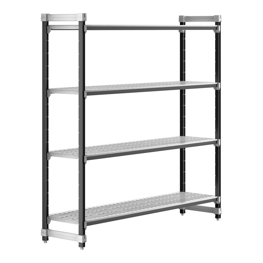 Cambro EXU187272V4480 Camshelving® Elements XTRA 4-Shelf Vented Starter Unit - 18'' x 72'' x 72''