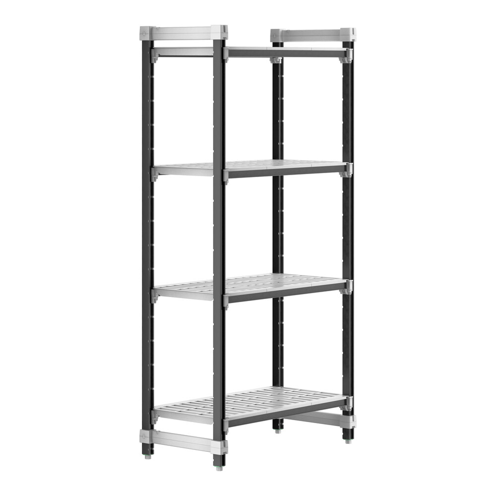 Cambro EXU183672V4480 Camshelving® Elements XTRA 4-Shelf Vented Starter Unit - 18'' x 36'' x 72''