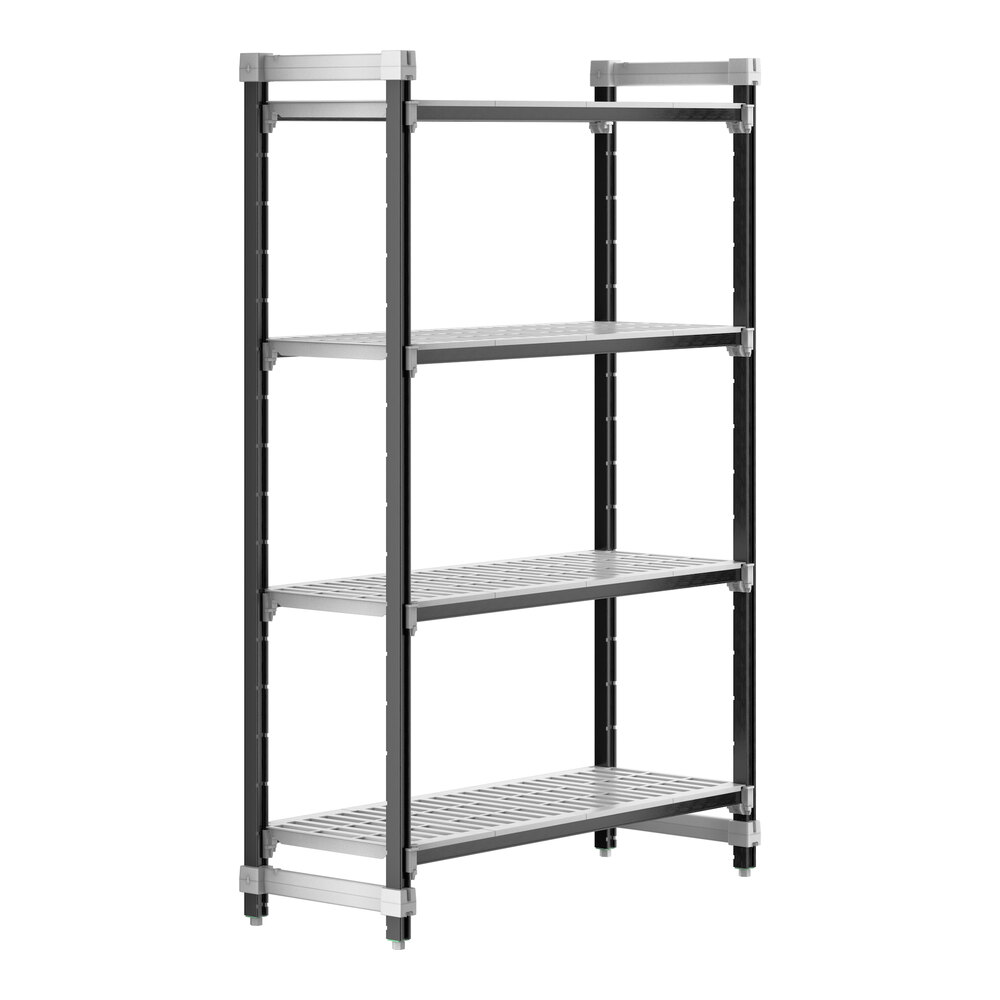 Cambro EXU184872V4480 Camshelving® Elements XTRA 4-Shelf Vented Starter Unit - 18'' x 48'' x 72''