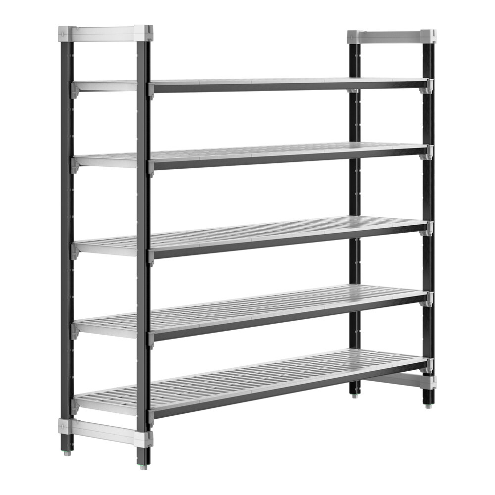 Cambro EXU187264V5480 Camshelving® Elements XTRA 5-Shelf Vented Starter Unit - 18'' x 72'' x 64''