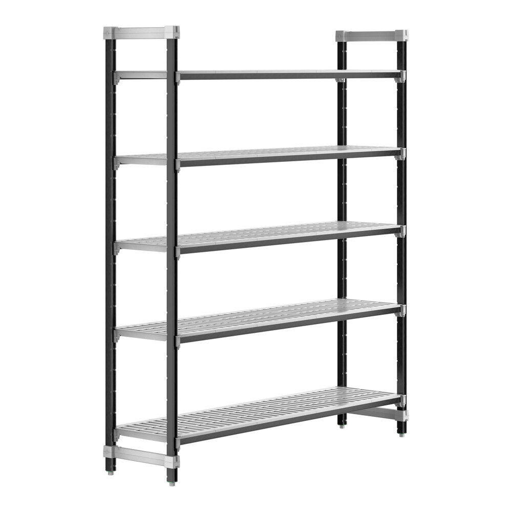 Cambro EXU187284V5480 Camshelving® Elements XTRA 5-Shelf Vented Starter Unit - 18'' x 72'' x 84''
