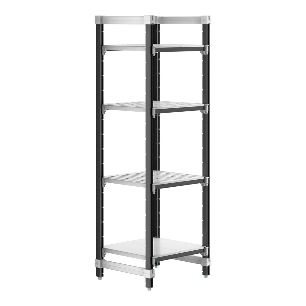 Cambro EXU212472VS4480 Camshelving® Elements XTRA 4-Shelf Combo Starter Unit - 21'' x 24'' x 72''