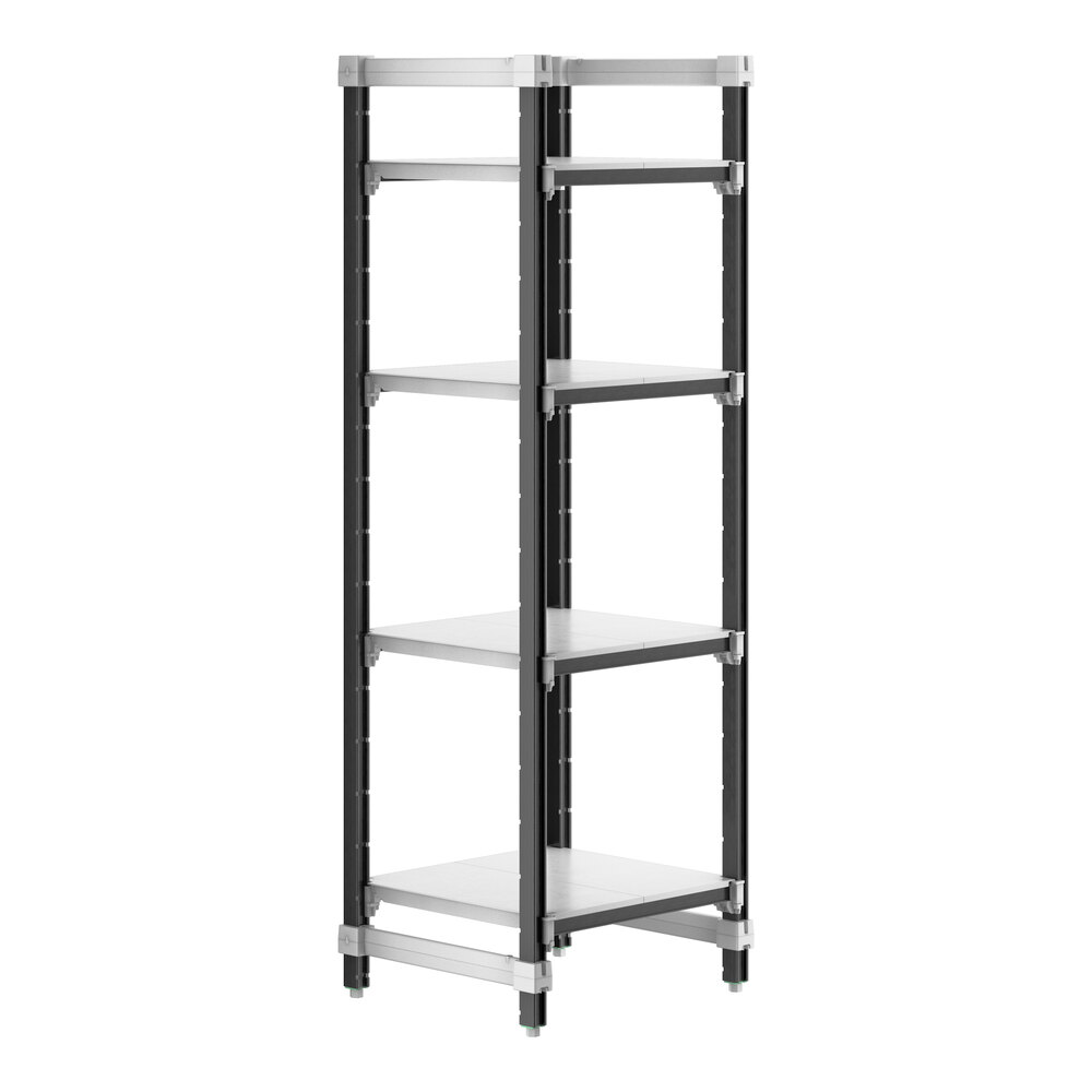 Cambro EXU212472S4480 Camshelving® Elements XTRA 4-Shelf Solid Starter Unit - 21'' x 24'' x 72''