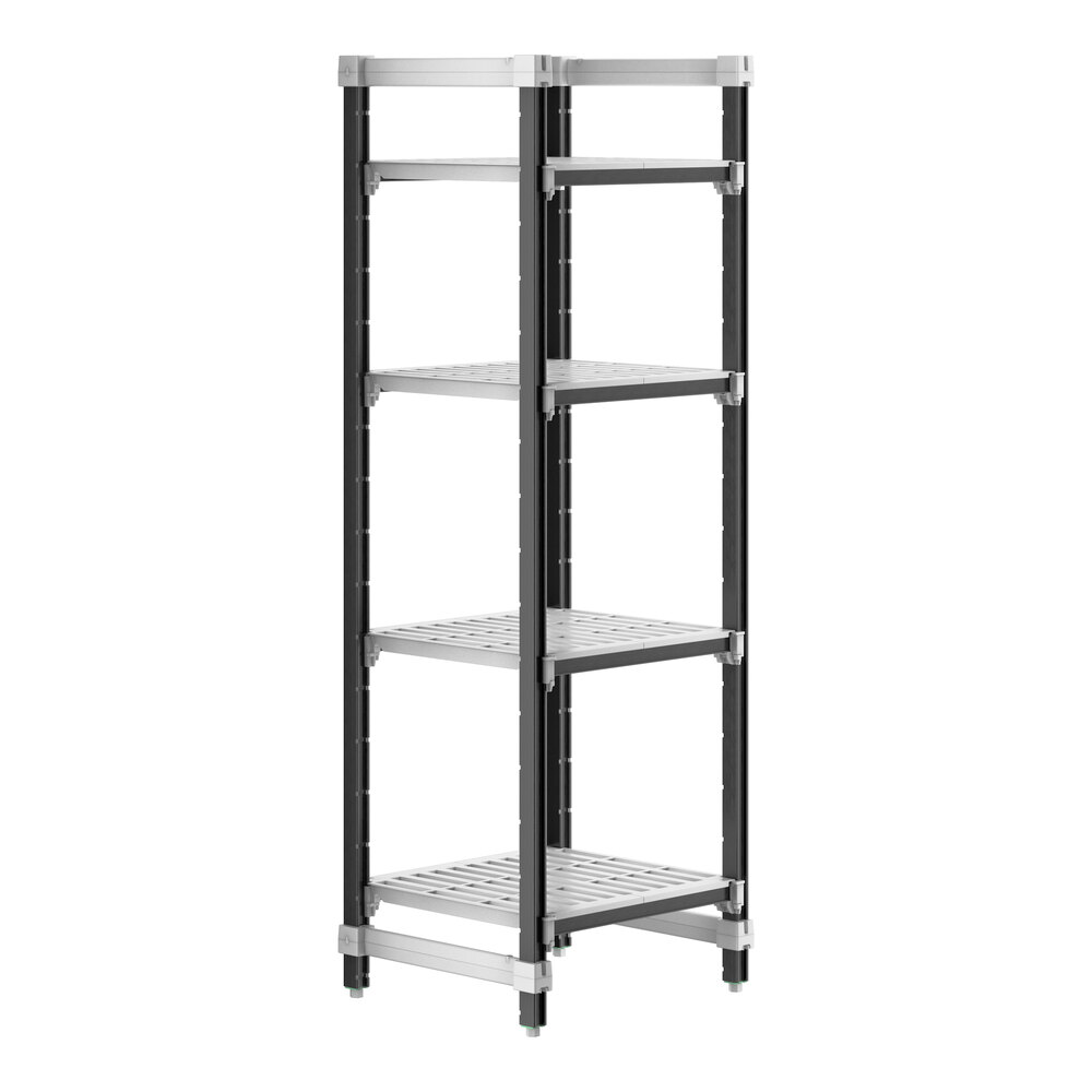 Cambro EXU212472V4480 Camshelving® Elements XTRA 4-Shelf Vented Starter Unit - 21'' x 24'' x 72''