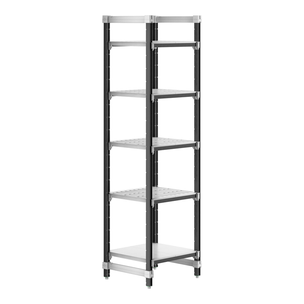 Cambro EXU212484VS5480 Camshelving® Elements XTRA 5-Shelf Combo Starter Unit - 21'' x 24'' x 84''