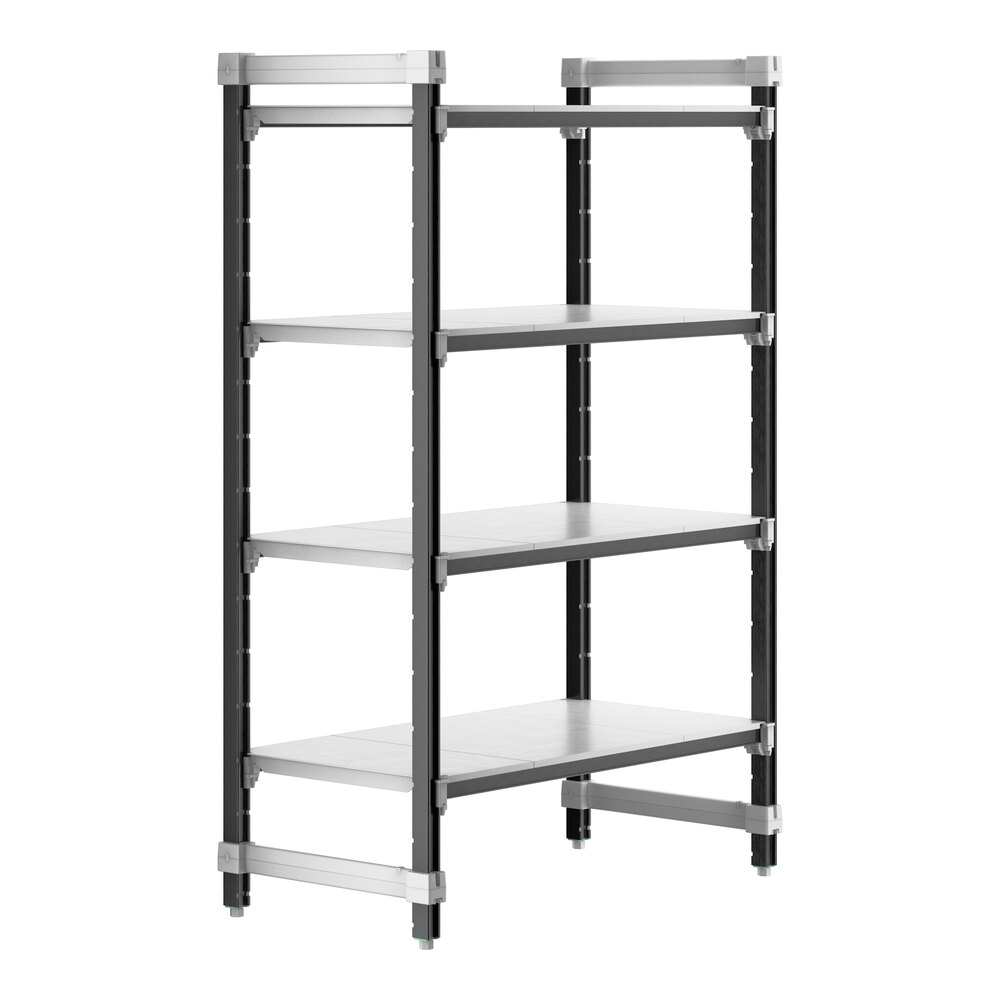 Cambro EXU214264S4480 Camshelving® Elements XTRA 4-Shelf Solid Starter Unit - 21'' x 42'' x 64''