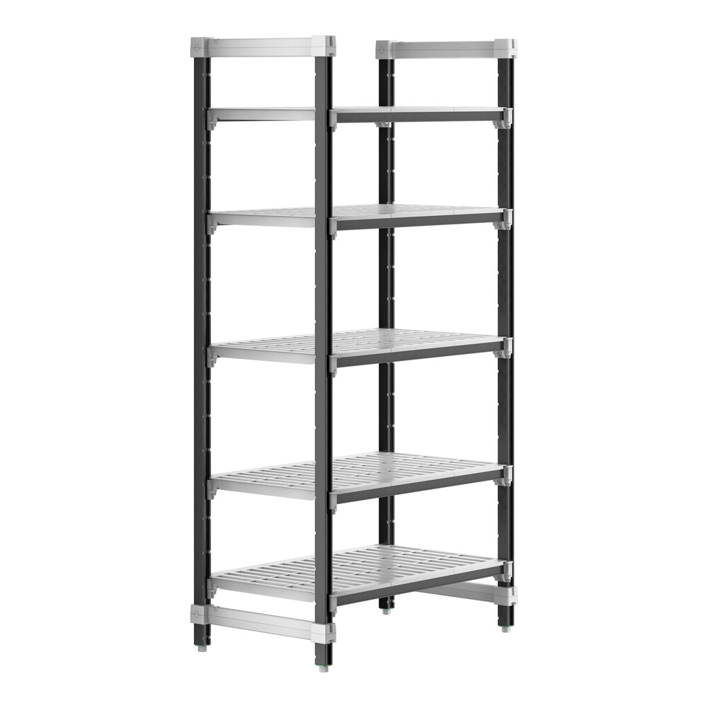 Cambro EXU213672V5480 Camshelving® Elements XTRA 5-Shelf Vented Starter Unit - 21'' x 36'' x 72''