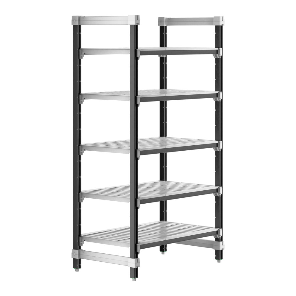 Cambro EXU213664V5480 Camshelving® Elements XTRA 5-Shelf Vented Starter Unit - 21'' x 36'' x 64''