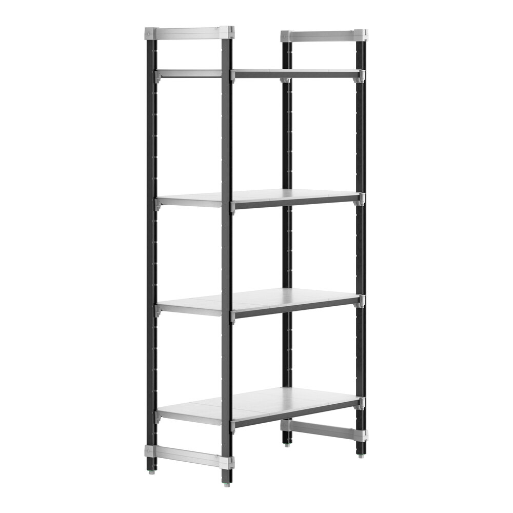 Cambro EXU214284S4480 Camshelving® Elements XTRA 4-Shelf Solid Starter Unit - 21'' x 42'' x 84''