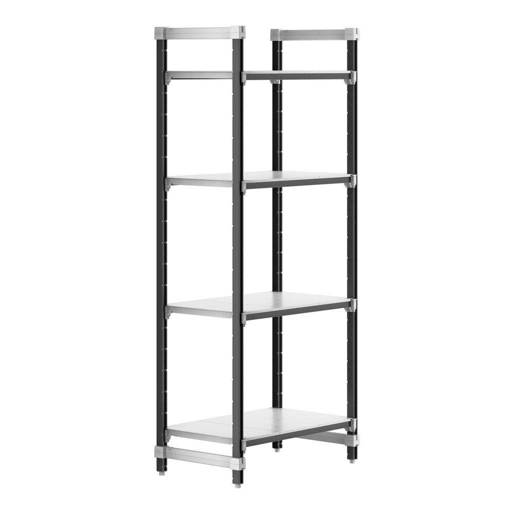 Cambro EXU213684S4480 Camshelving® Elements XTRA 4-Shelf Solid Starter Unit - 21'' x 36'' x 84''