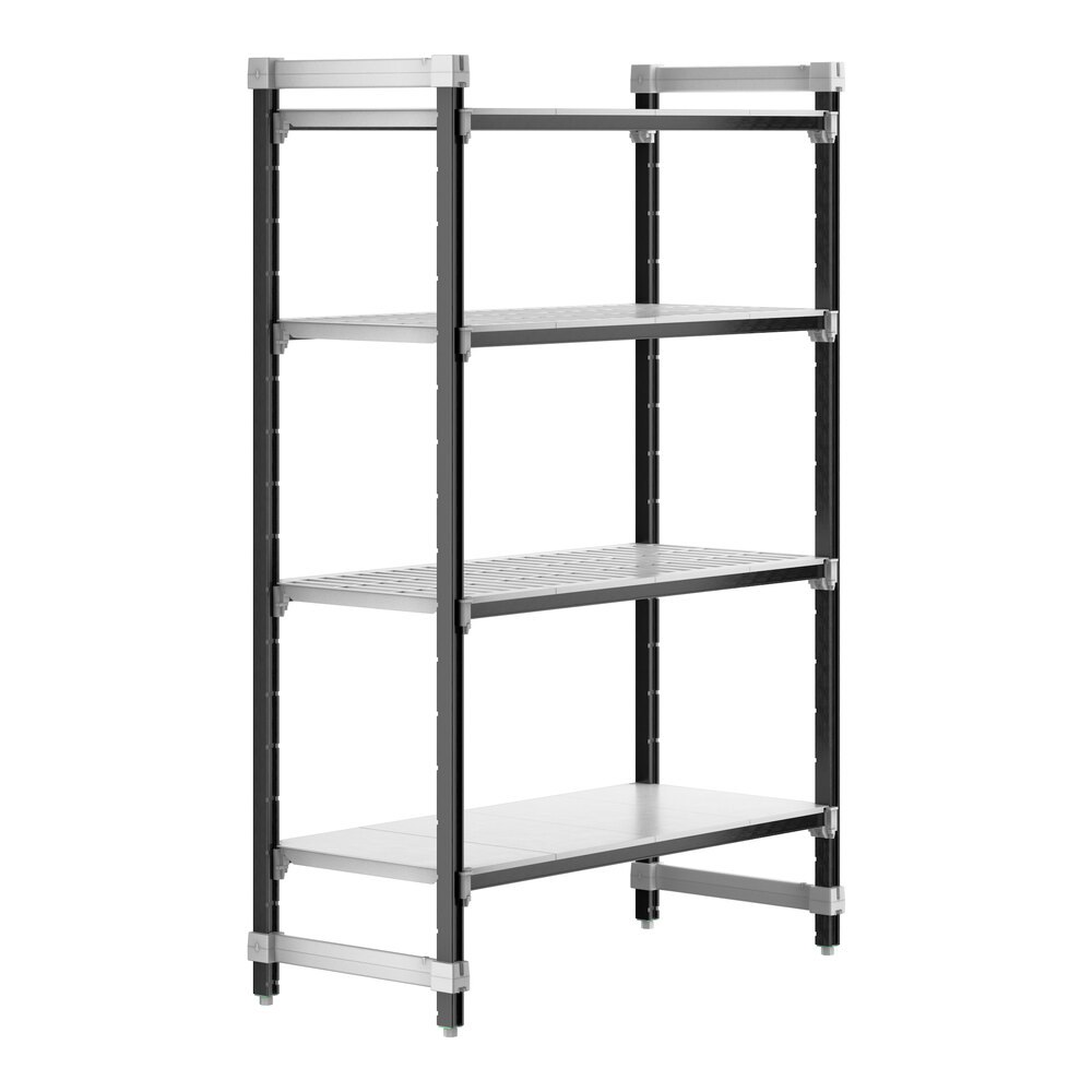 Cambro EXU214872VS4480 Camshelving® Elements XTRA 4-Shelf Combo Starter Unit - 21'' x 48'' x 72''