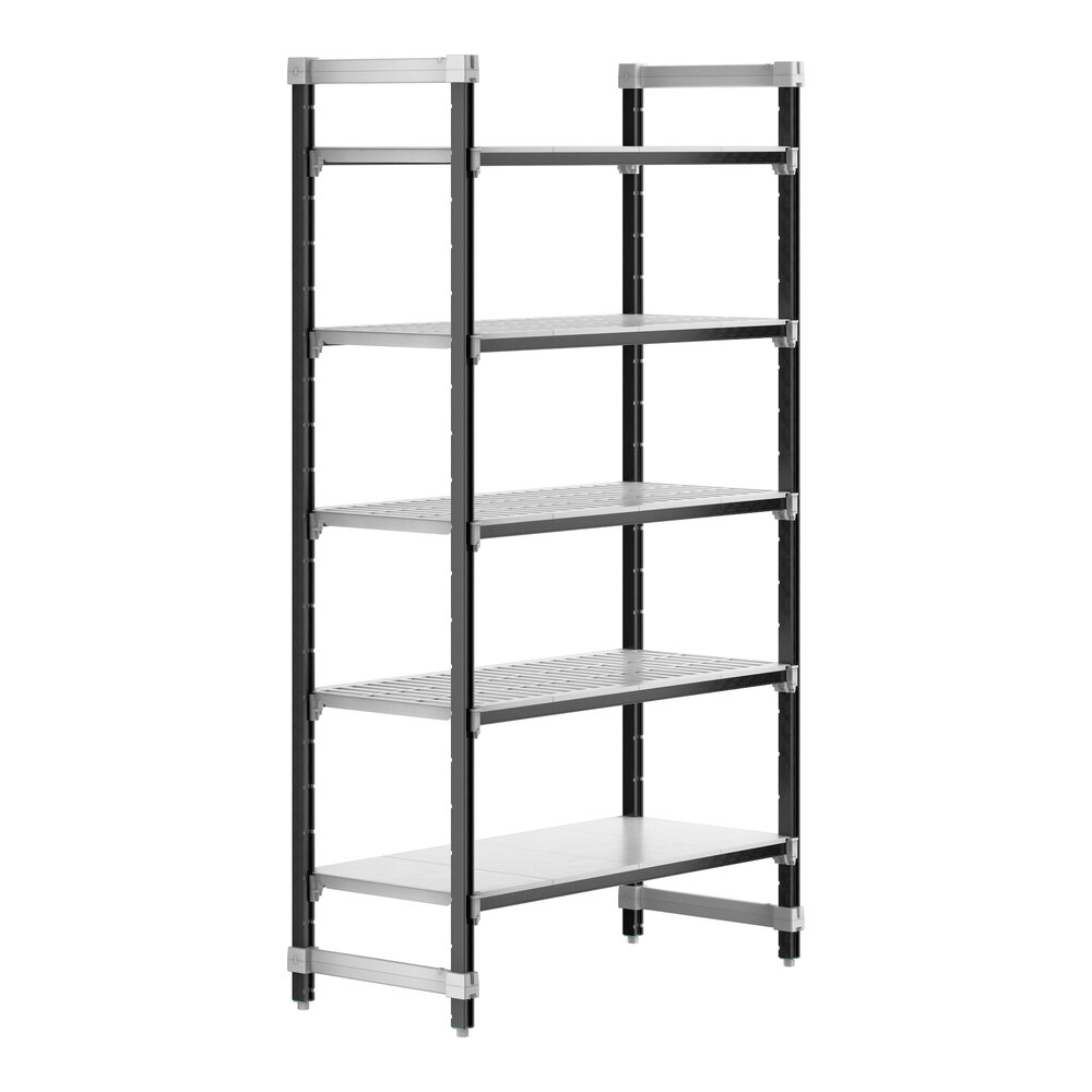 Cambro EXU214884VS5480 Camshelving® Elements XTRA 5-Shelf Combo Starter Unit - 21'' x 48'' x 84''