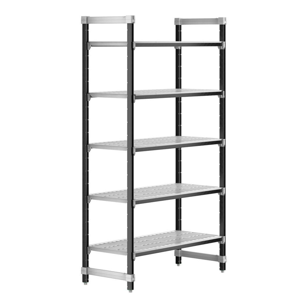 Cambro EXU214884V5480 Camshelving® Elements XTRA 5-Shelf Vented Starter Unit - 21'' x 48'' x 84''