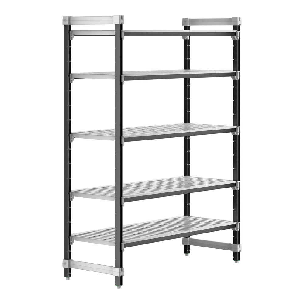 Cambro EXU215472V5480 Camshelving® Elements XTRA 5-Shelf Vented Starter Unit - 21'' x 54'' x 72''