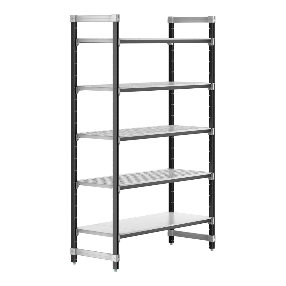 Cambro EXU215484VS5480 Camshelving® Elements XTRA 5-Shelf Combo Starter Unit - 21'' x 54'' x 84''