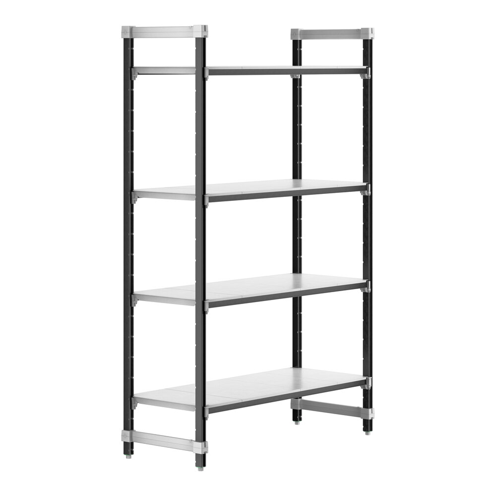 Cambro EXU215484S4480 Camshelving® Elements XTRA 4-Shelf Solid Starter Unit - 21'' x 54'' x 84''
